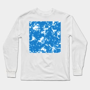 Bluebell Storm - Tie Dye Shibori Texture Long Sleeve T-Shirt